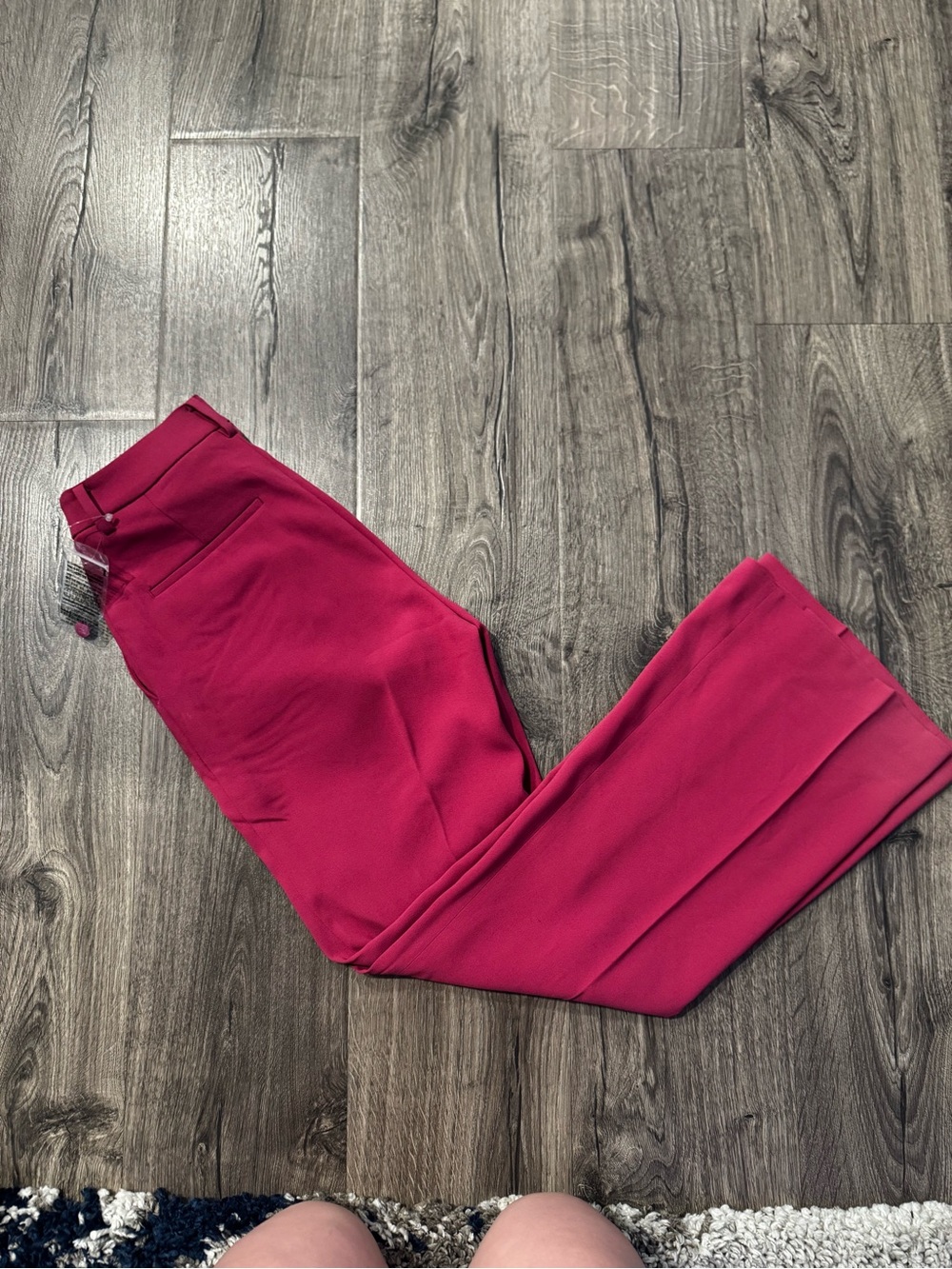Uniqlo women drape flared Dress Pants Pink size 0 NWT - Picture 5 of 7